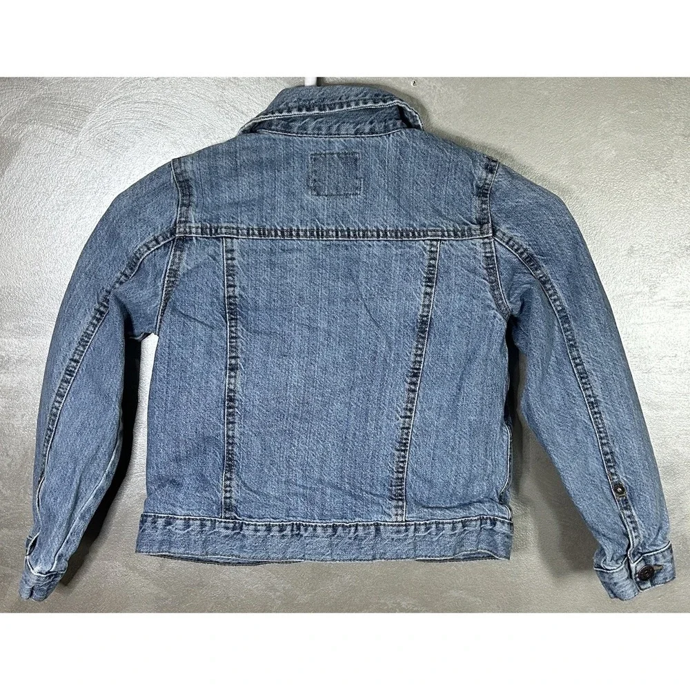 Osh Kosh B'gosh Denim Jacket Size 8 100% Cotton Blue Med‎ Wash Western Vintage